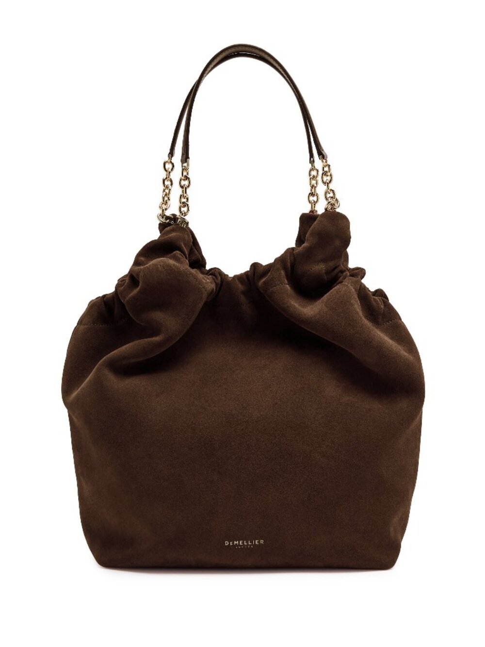 Demellier “Miami” Tote Bag in Brown Suede